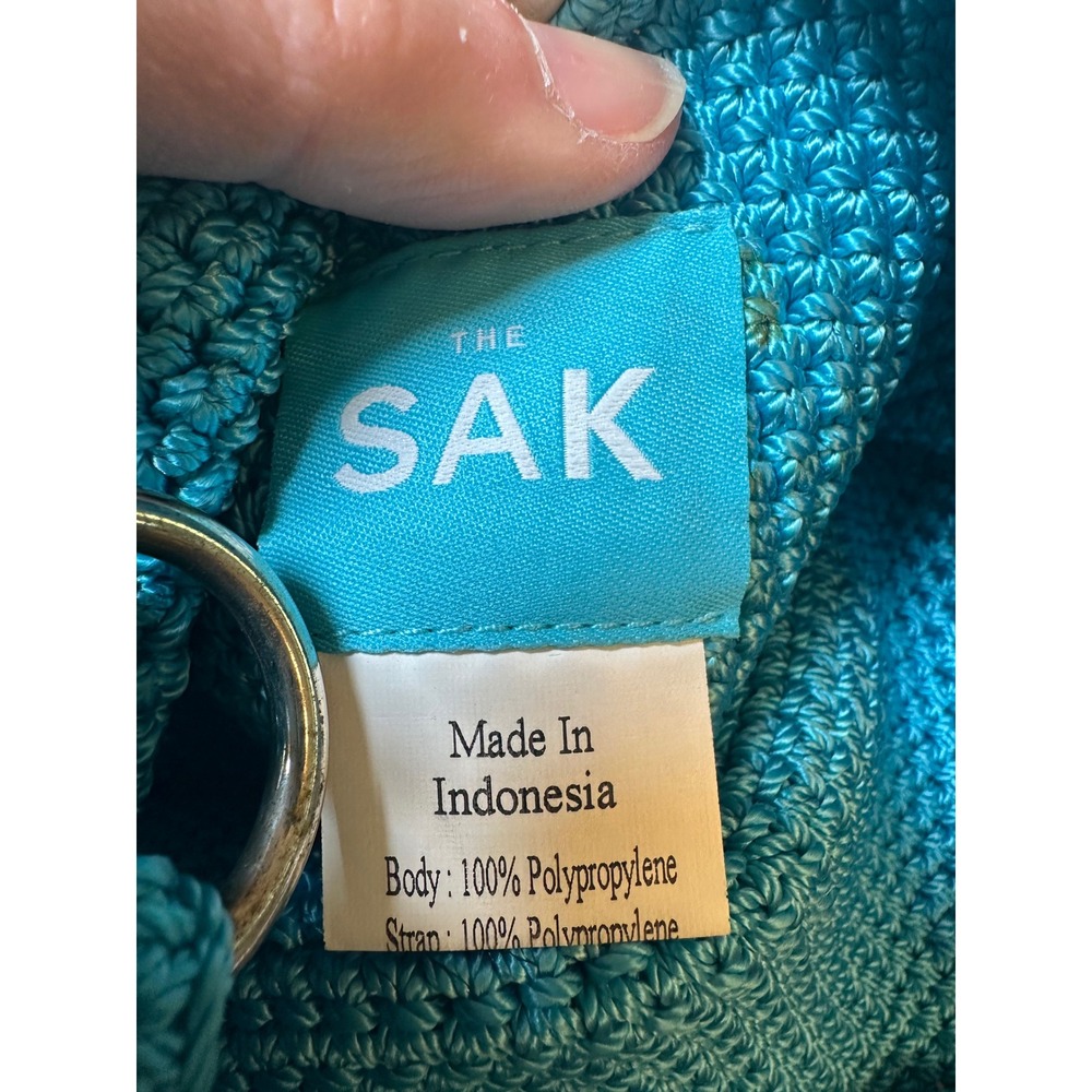 The Sak Turquoise Blue Crochet Crossbody Bag Small Boho‎ Mermaidcore Purse - Picture 4 of 7